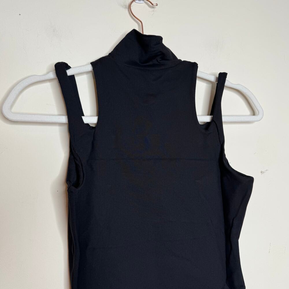 Susana Monaco Double Strap Mock Top in Black NWT Size Medium - Picture 4 of 8